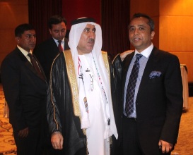 With the Ambassador of the United Arab Emirates H.E. Dr. Saeed Bin Hajar Al Shehi at the Reception accorded by the Ambassador on the Occassion of 44th Anniversar of National Day of U.A.E..jpg